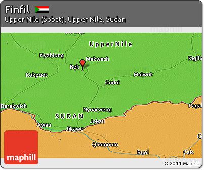 Political Panoramic Map of Finfil