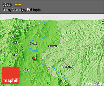 Political 3D Map of Oro