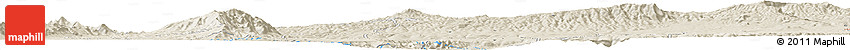 Shaded Relief Horizon Map of Oro