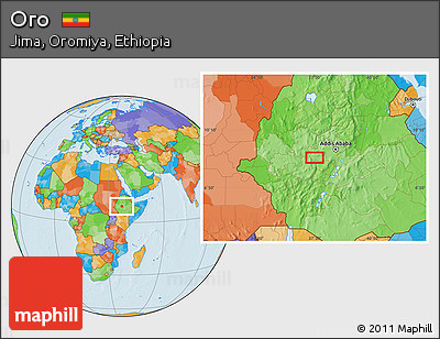 Political Location Map of Oro