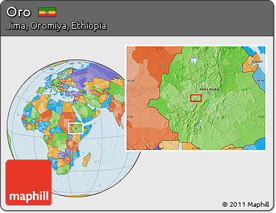 Political Location Map of Oro