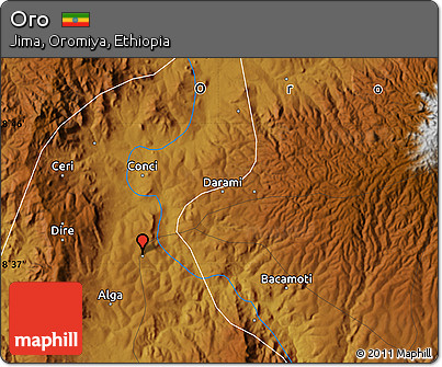 Physical Map of Oro