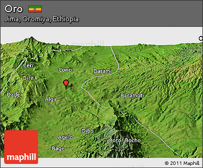 Satellite Panoramic Map of Oro