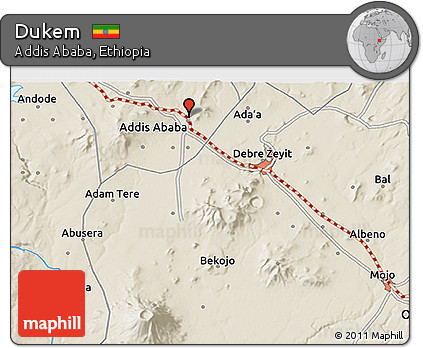 Shaded Relief 3D Map of Dukem