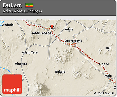 Shaded Relief 3D Map of Dukem