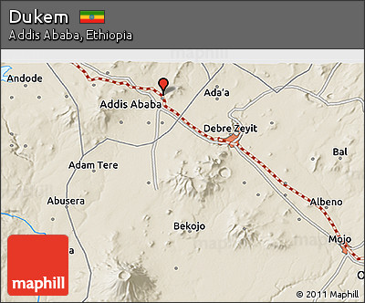 Shaded Relief 3D Map of Dukem