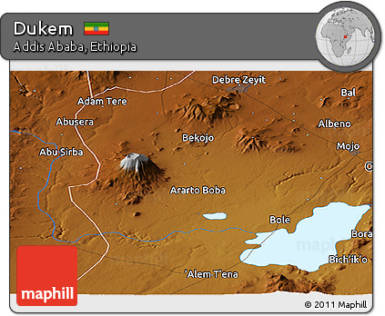 Physical Panoramic Map of Dukem