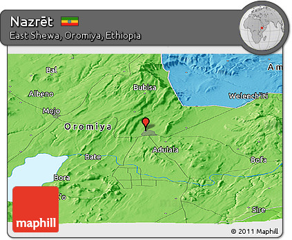 Political Panoramic Map of Nazrēt