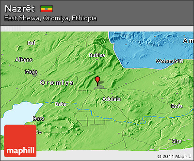 Political Panoramic Map of Nazrēt