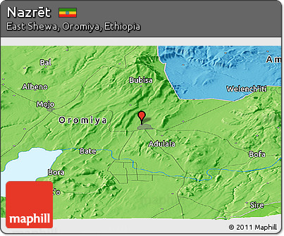 Political Panoramic Map of Nazrēt