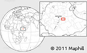Blank Location Map of Āgere Sīsay