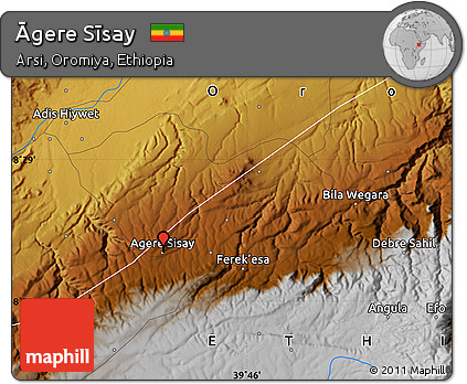Physical Map of Āgere Sīsay