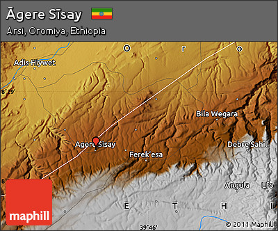 Physical Map of Āgere Sīsay