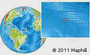 Physical Location Map of the area around 8° 33' 36" N, 42° 25' 29" W