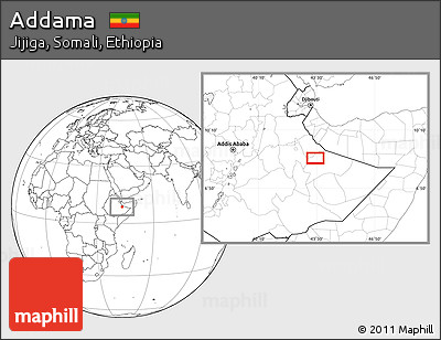 Blank Location Map of Addama