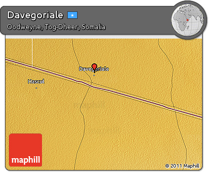 Physical 3D Map of Davegoriale