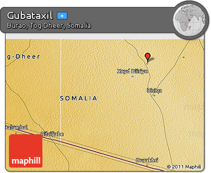 Physical 3D Map of Gubataxil