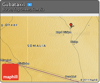 Physical 3D Map of Gubataxil
