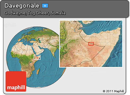 Satellite Location Map of Davegoriale
