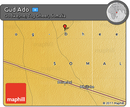 Physical Map of Gud Ado
