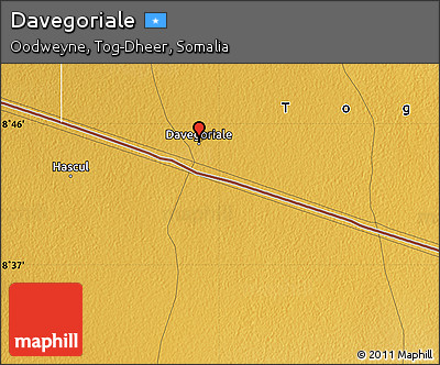 Physical Map of Davegoriale
