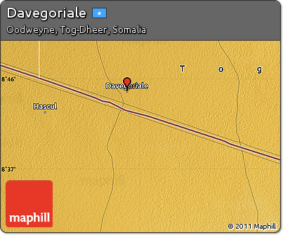 Physical Map of Davegoriale