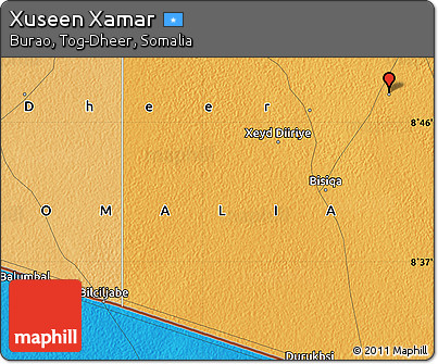 Political Map of Xuseen Xamar