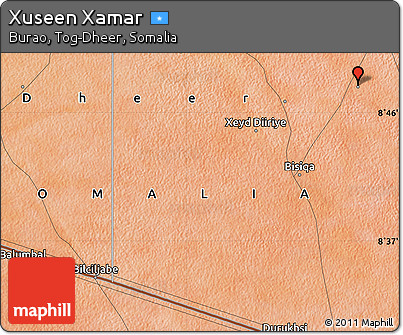 Satellite Map of Xuseen Xamar