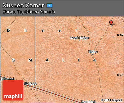 Satellite Map of Xuseen Xamar