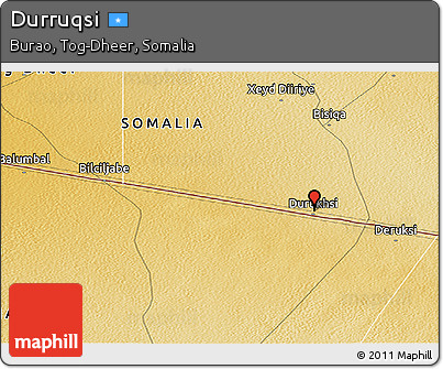 Physical Panoramic Map of Durruqsi