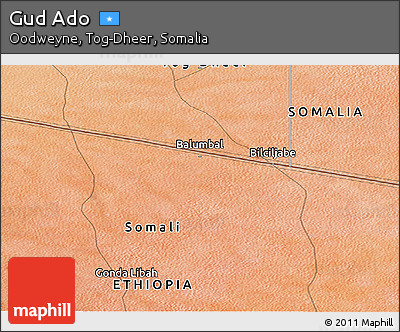 Satellite Panoramic Map of Gud Ado