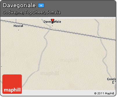 Shaded Relief Panoramic Map of Davegoriale