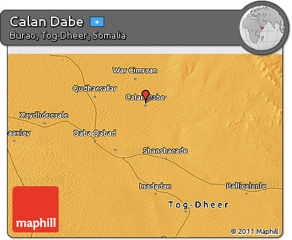 Political 3D Map of Calan Dabe