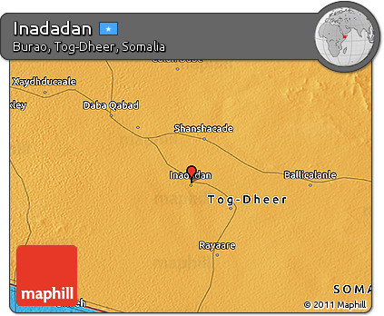 Political 3D Map of Inadadan