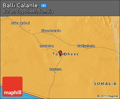 Political 3D Map of Balli Calanle
