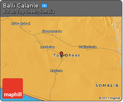 Political 3D Map of Balli Calanle