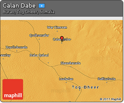 Political 3D Map of Calan Dabe