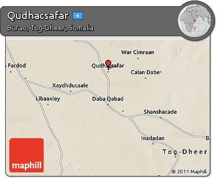 Shaded Relief 3D Map of Qudhacsafar