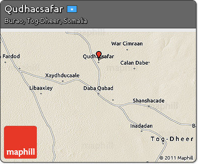 Shaded Relief 3D Map of Qudhacsafar