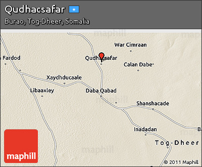 Shaded Relief 3D Map of Qudhacsafar