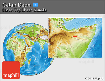 Physical Location Map of Calan Dabe