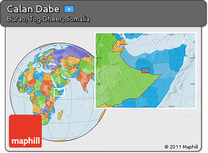Political Location Map of Calan Dabe