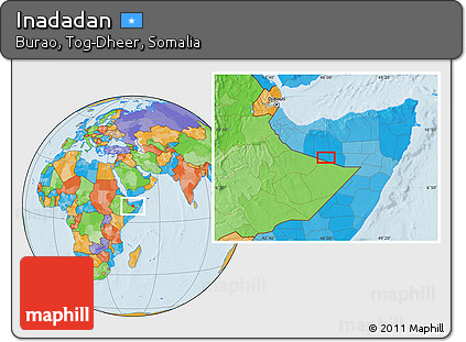 Political Location Map of Inadadan