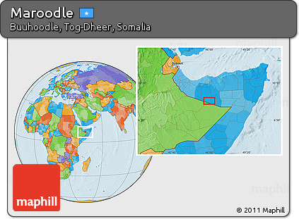 Political Location Map of Maroodle