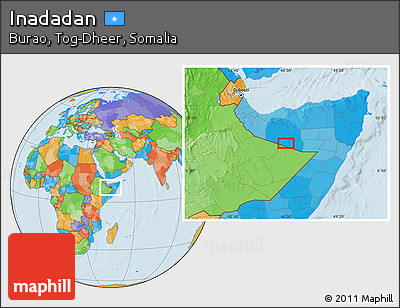Political Location Map of Inadadan