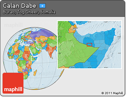 Political Location Map of Calan Dabe