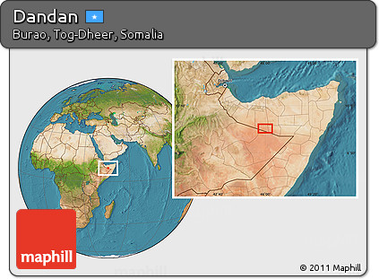 Satellite Location Map of Dandan