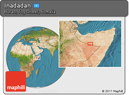 Satellite Location Map of Inadadan