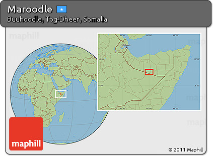 Savanna Style Location Map of Maroodle