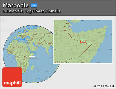 Savanna Style Location Map of Maroodle